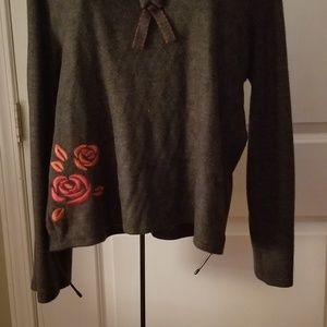 Gray Sweater with Bow